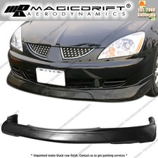 For 04-07 Mitsubishi Lancer Front Bumper Lip Spoiler Ralli Style Unpainted Pu For 04-07 Mitsubishi Lancer Front Bumper Lip Spoiler Ralli Style Unpainted Pu