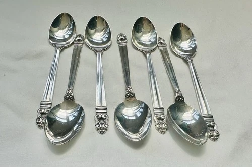 INTL Sterling Silver Royal Danish No Monogram 6" Tea Spoon.  Price Per Spoon