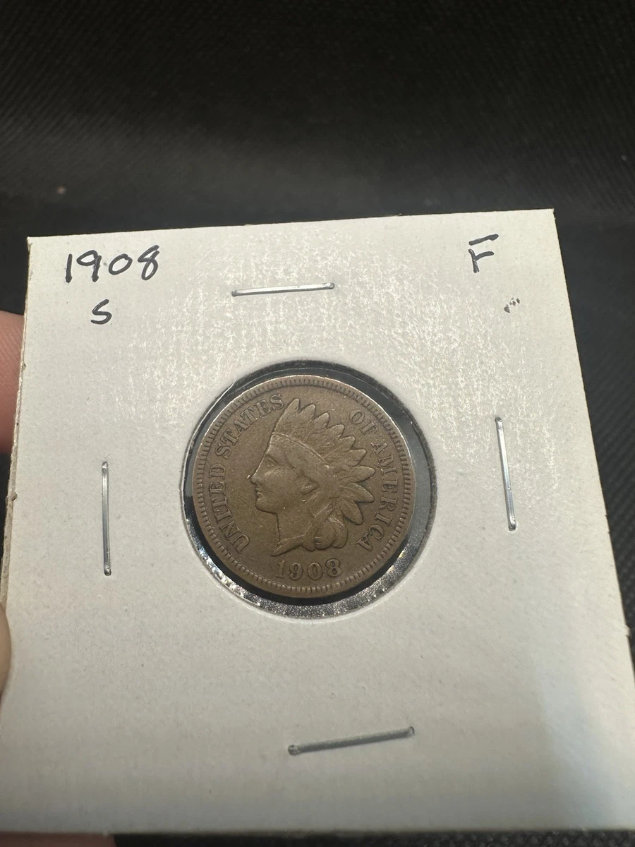San Francisco 1908 Year Indian Head Small Cents (1859-1909) for