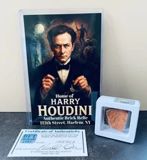 Harry Houdini Authentic New York Home Brick Relic