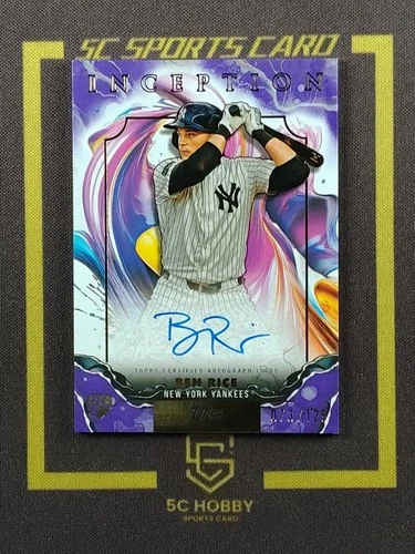 2025 Topps Inception Rookie & Emerging Stars Auto/125 Ben Rice FCYTY