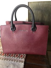 BORSA TOTE MICHAEL KORS SELMA PELLE BORDEAUX TRACOLLA