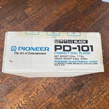 New Vintage 1990s Pioneer PD 101 PD101 Single Disc Tray CD Component Home Player