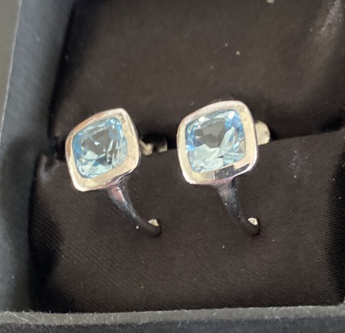 Sterling Silver Topaz Earrings - Picture 3 of 8