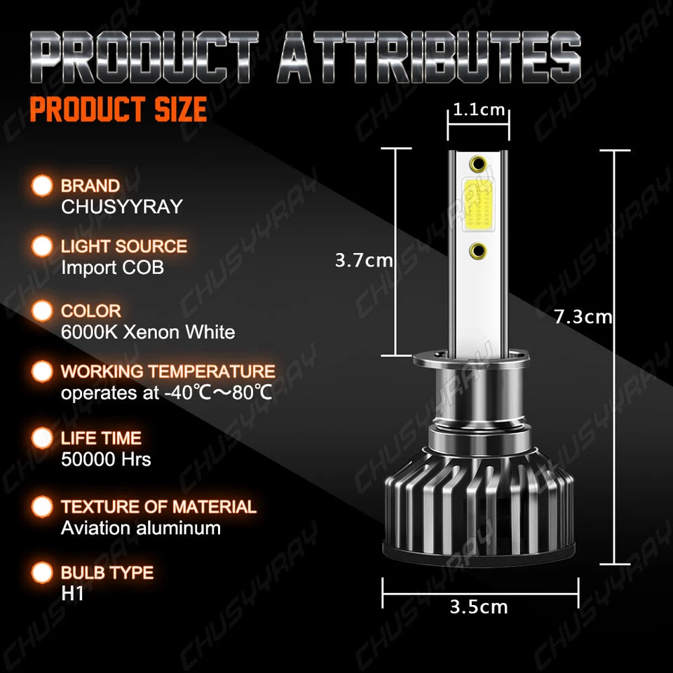 PARA BMW R 1150 GS Cruising Enduro 1999-2005 Faro LED Principal/Inmerso Blanco 6000K Foto 4 de 4