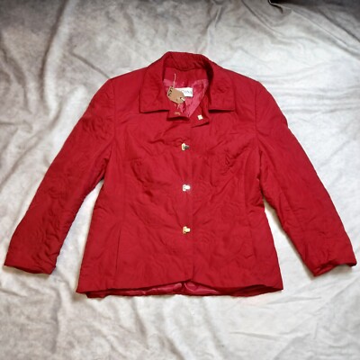Marcona bestickte Steppjacke Mantel Damen groß rot Blumen rose gepolstert
