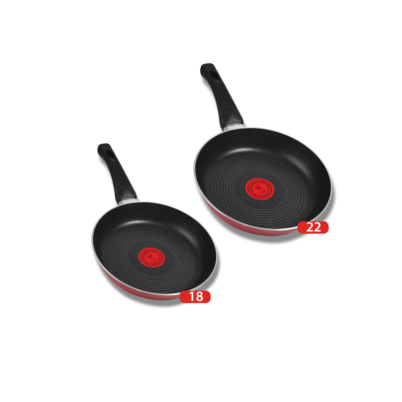 2 Tefal Minute Fry Pan Set 18, 22 Cm Non Stick Long Lasting Coated In France-image