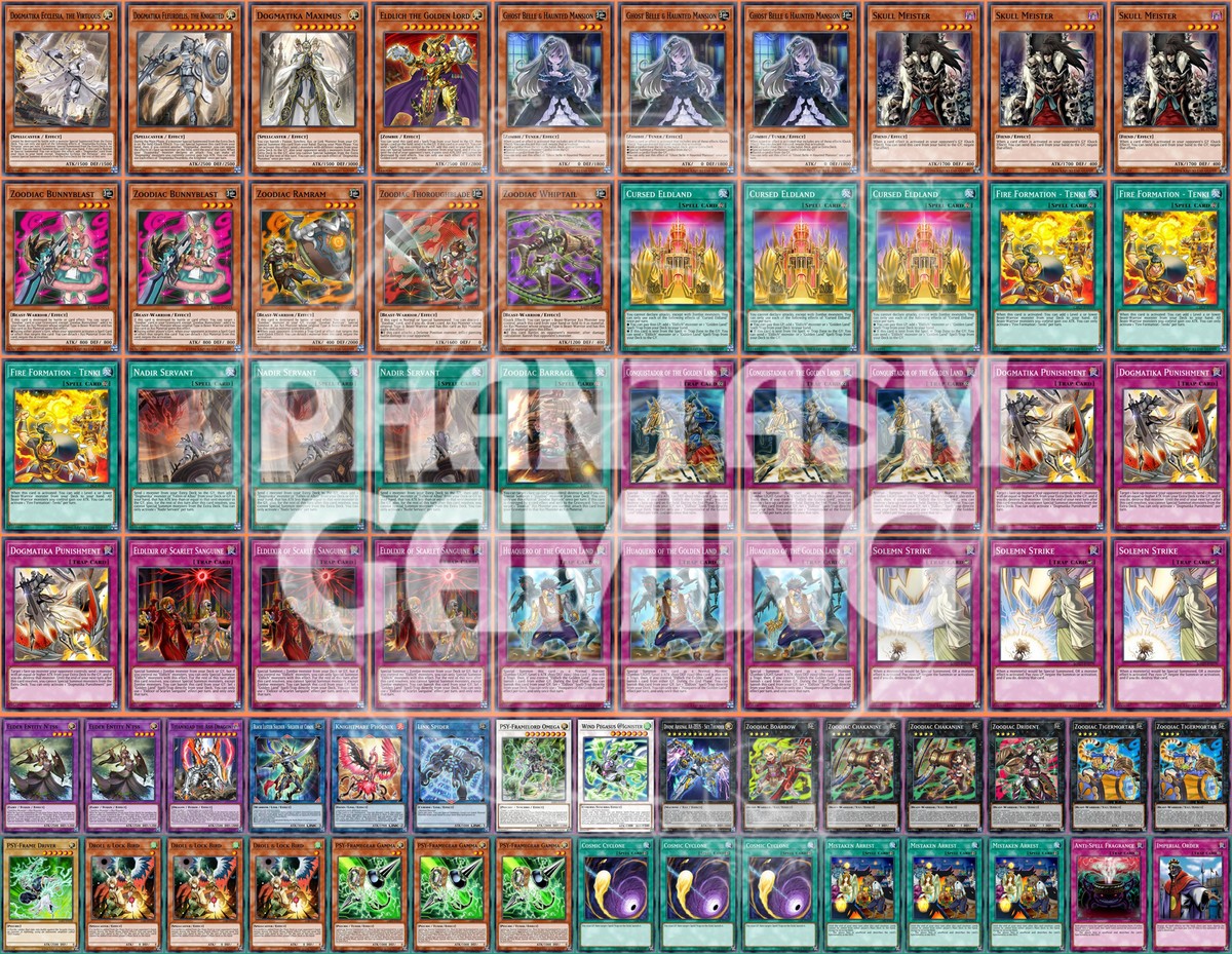Zoodiac Eldlich Deck PSY-Framelord Omega Cosmic Cyclone Yugioh | eBay