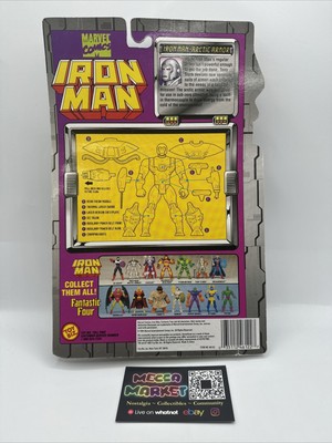 1995 Iron Man Arctic Armor Silver Action Figure Marvel Comics 