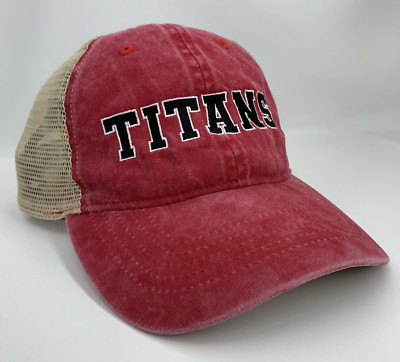 Infinity Her Titans Ponytail Hat Red Adjustable Snapback OSFMW