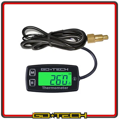 TERMOMETRO DIGITALE MOTO GdTech SENSORE TEMPERATURA ACQUA PT 1/8'' UNIVERSALE