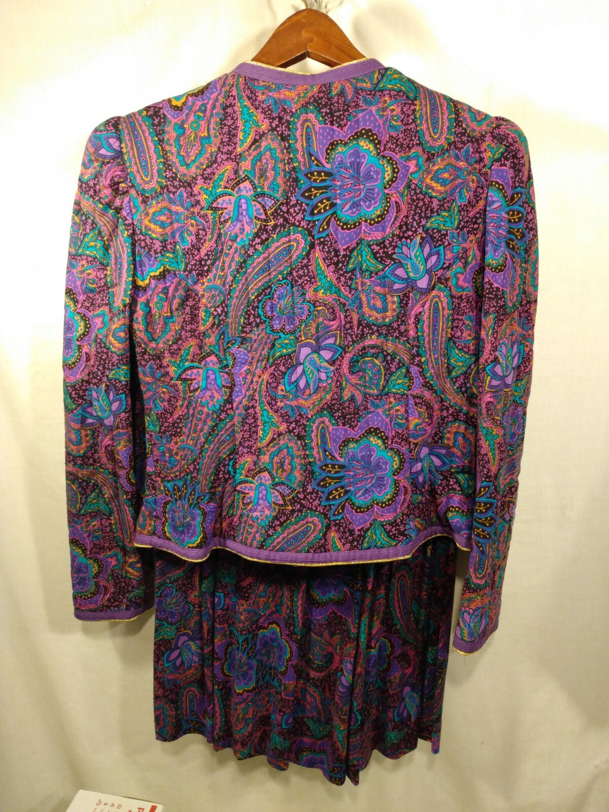 ACT 1 NEW YORK 70’s VINTAGE Long Sleeve Blue Purp… - image 2