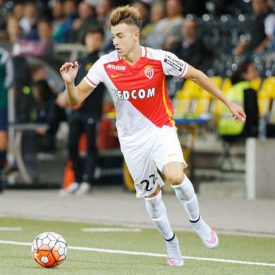 AS MONACO 2015/16 HOME MATCH ISSUE/WORN SHIRT El Shaarawy #22 With