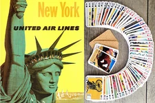 Playing Cards (Poker Deck 54 Cards) Vintage USA Air & Rail Travel Posters 087
