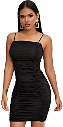 Floerns Women's Floral Print Bodycon Mini Dress - Sleeveless, Drawstring Ruched, Tube Style - View #2