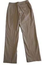 Womens Talbots Beige Curvy Stretch Straight Leg Slash Pockets Dress Pants Size 8