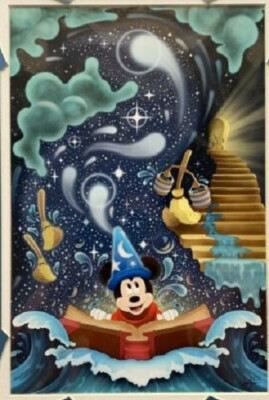 Disney Sorcerer Mickey Fantasia Art Postcard, NEW | eBay