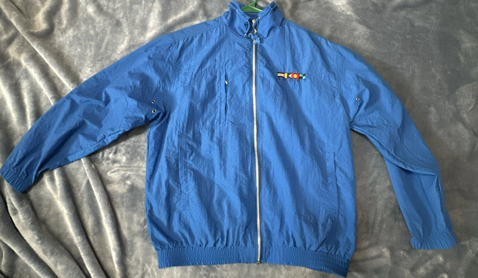 Vintage Catalina Women’s Sport Windbreaker Jacket Blue Zip Up Size Small