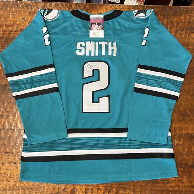Will Smith Signed Custom San Jose Sharks Jersey JSA Coa