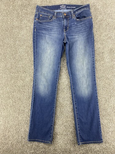 Signature By Levi Strauss Modern Straight Womens size 12M Blue Denim Jeans