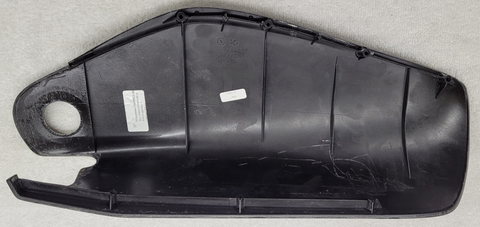 MCLAREN MP4-12C RECARO SEAT CARBON FIBER COVER TRIM OEM SIDE PANEL 650S 650 12C
