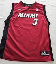 Miami Heat Dwyane Wade 3 Adidas NBA Basketball Jersey Youth Large