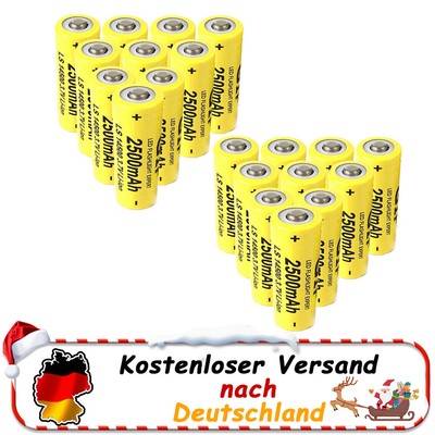 14500 Akku 2500mAh 3,7V Wiederaufladbare Batterien Zellenladegerät LOT