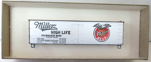 HO ESCALA ROUNDHOUSE 3124 - 36' MILLER HIGH LIFE CARTELERA FRIGORÍFICO RARO NUEVO | Zustand: New