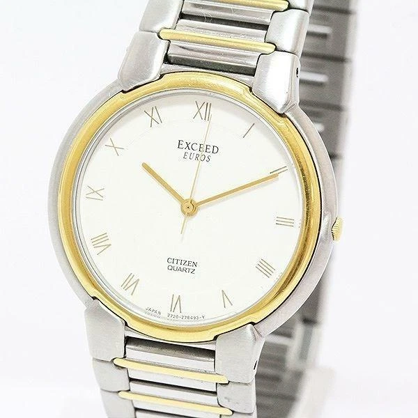 Citizen Exceed 2730-274555 Y Vintage Stainless Steel EUROS Quartz Mens Watch