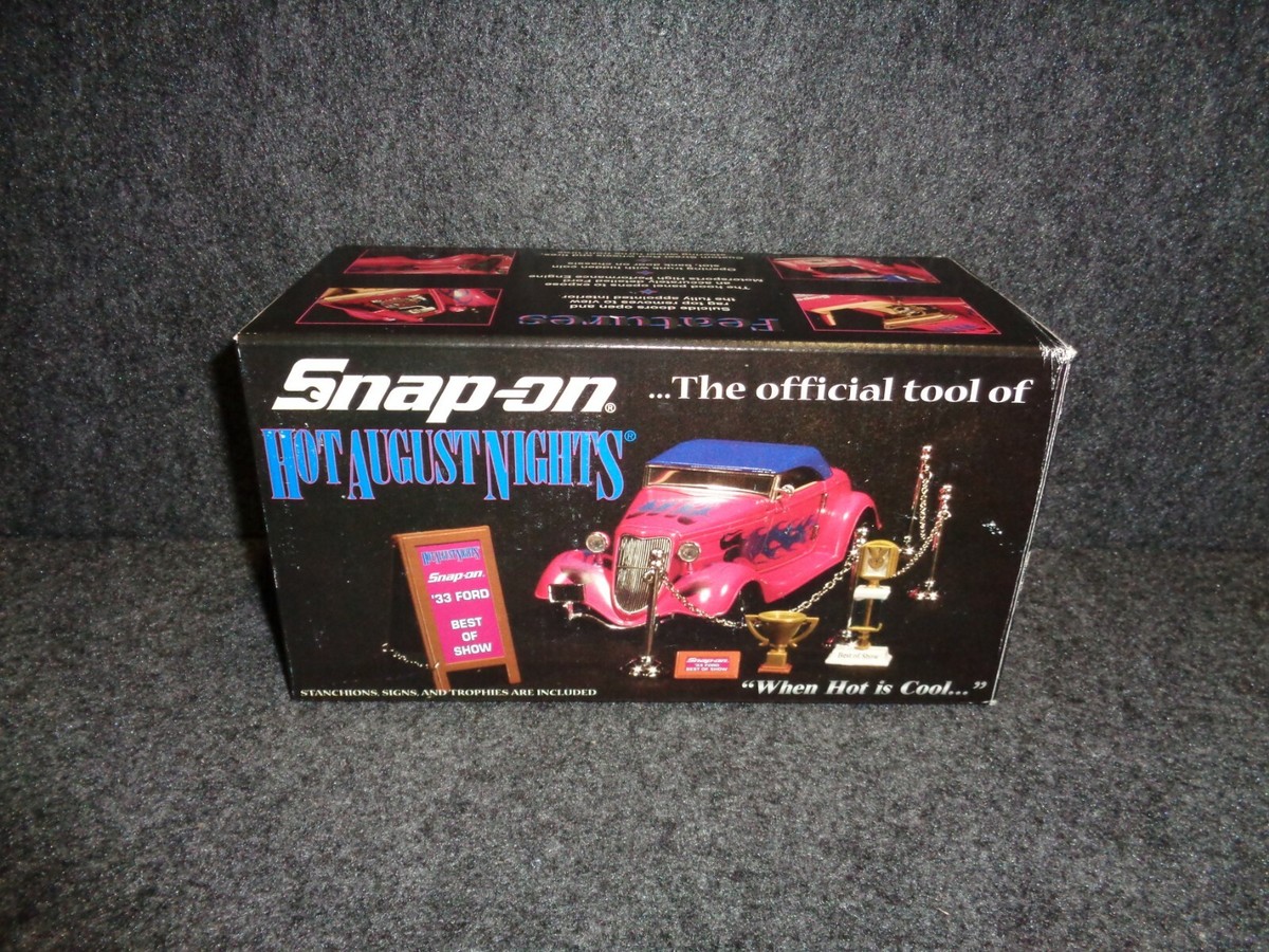 Snap-on Tフォード ミニカー貯金箱 75周年 レトロ SNAP-ON TOOLS 1933 FORD CONVERTIBLE STREET ROD DIECAST CAR HOT