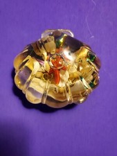 Paper Weight Clam Shell Glitter Globe