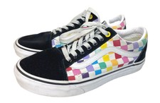 Vans Old Skool Multicolor Checkerboard Skateboard Sneakers Unisex M6.5 W8