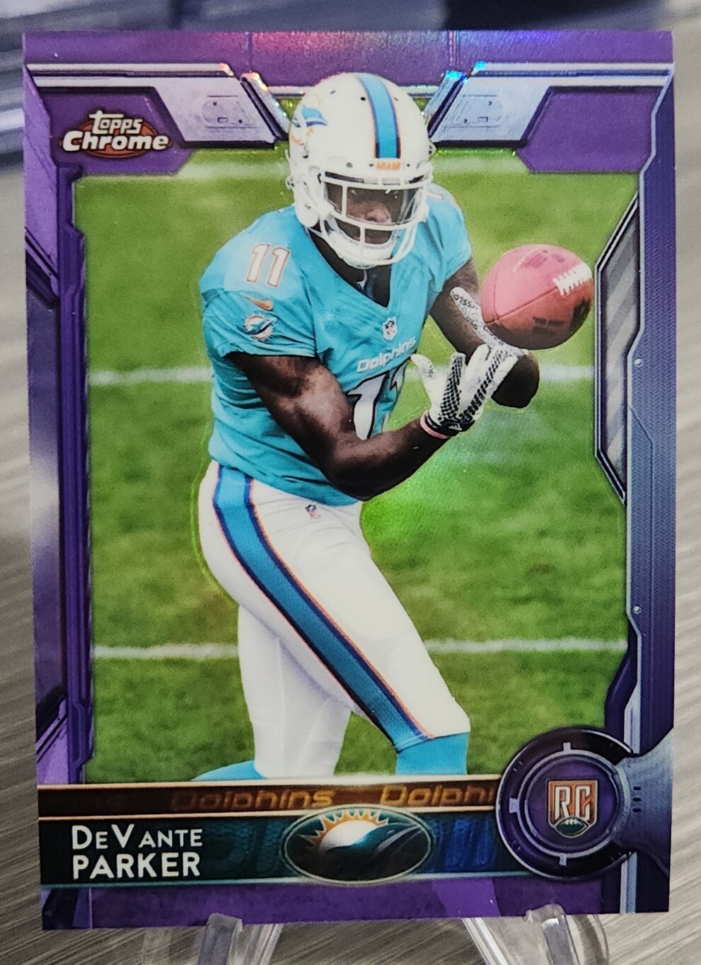 DeVante Parker 2015 Topps Chrome Purple Refractor Rookie #103 Miami Dolphins