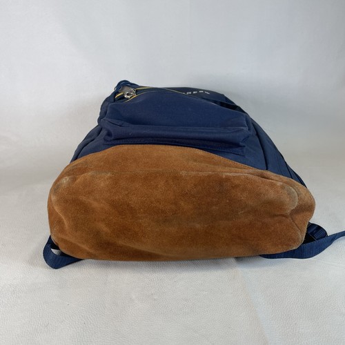 Adventures By Disney Backpack Navy Blue Suede Bottom Yellow 12" X 5" X 15" - Picture 5 of 10