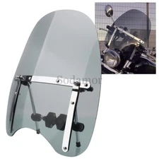 Motorcycle Windshield Windscreen 17.3 x15.7 in For Harley Dyna Softail Road King
