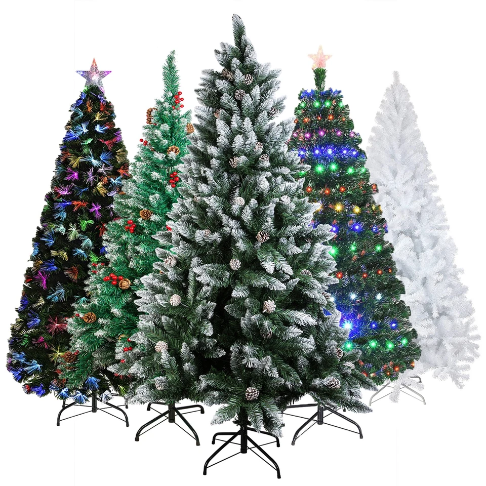 Realistic Spruce Artificial Holiday Christmas Tree with LED Lights & Metal Stand - Image 3 of 4