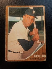Bill Bruton 1962 Topps #335 Detroit Tigers PR CR SU MK