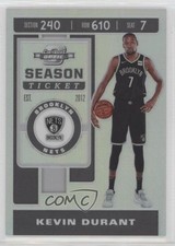 2019-20 Panini Contenders Optic Season Ticket Silver Prizm Kevin Durant #72 1c0d