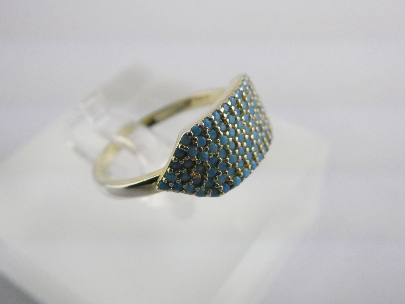 Native Gem Sterling Silver Turquoise Array Ring 9… - image 3