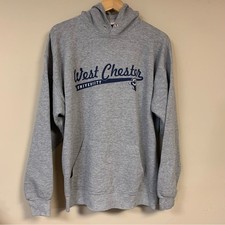 WCU West Chester University Hoodie SweatShirt Womens XL Gray Navy Top Pullover