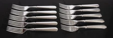 1847 Rogers Bros Meriden Silverplate Dinner Forks 7 1/2" Plain Round Set of 10