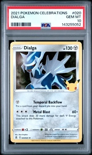 2021 POKEMON CELEBRATIONS #020 DIALGA PSA 10