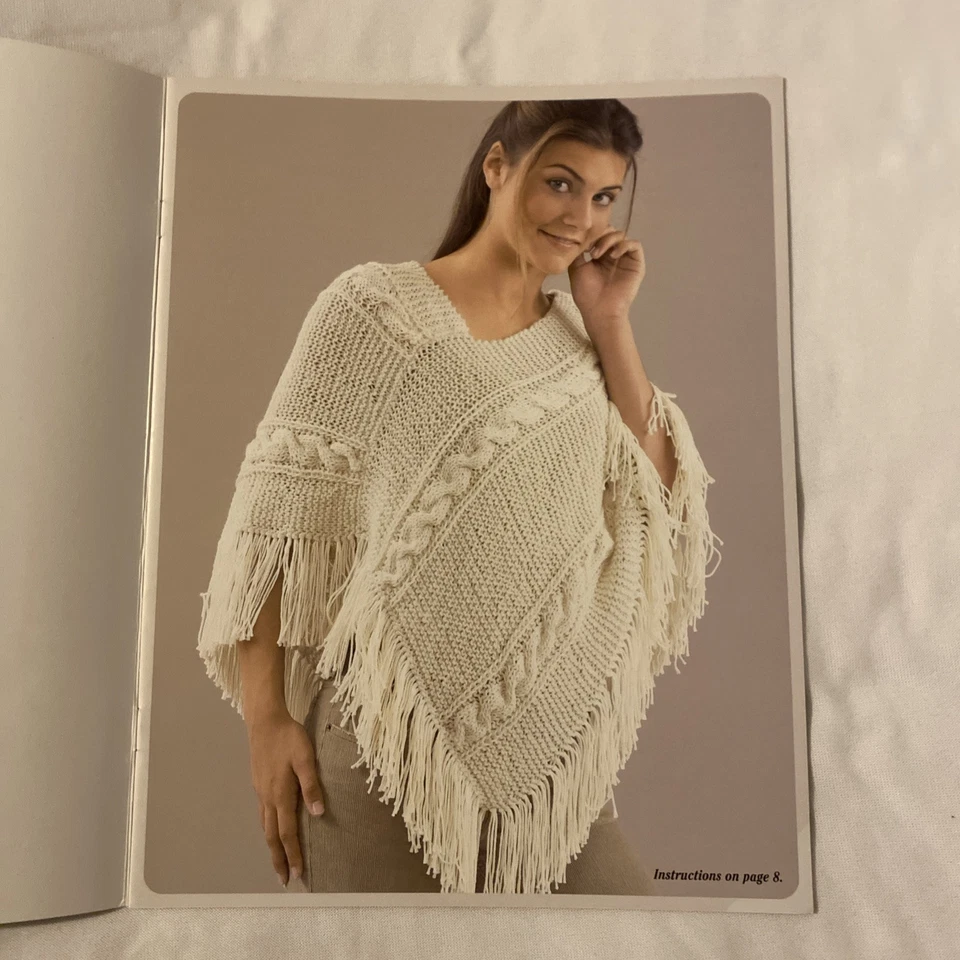 Trendy Knit Ponchos 4 Designs By Kay Meadors Leisure Arts 2004 - Image 2 of 4