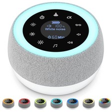  2 in 1 White Noise Machine, Sleep Sound Machine with 7 Colors Night Light, ...