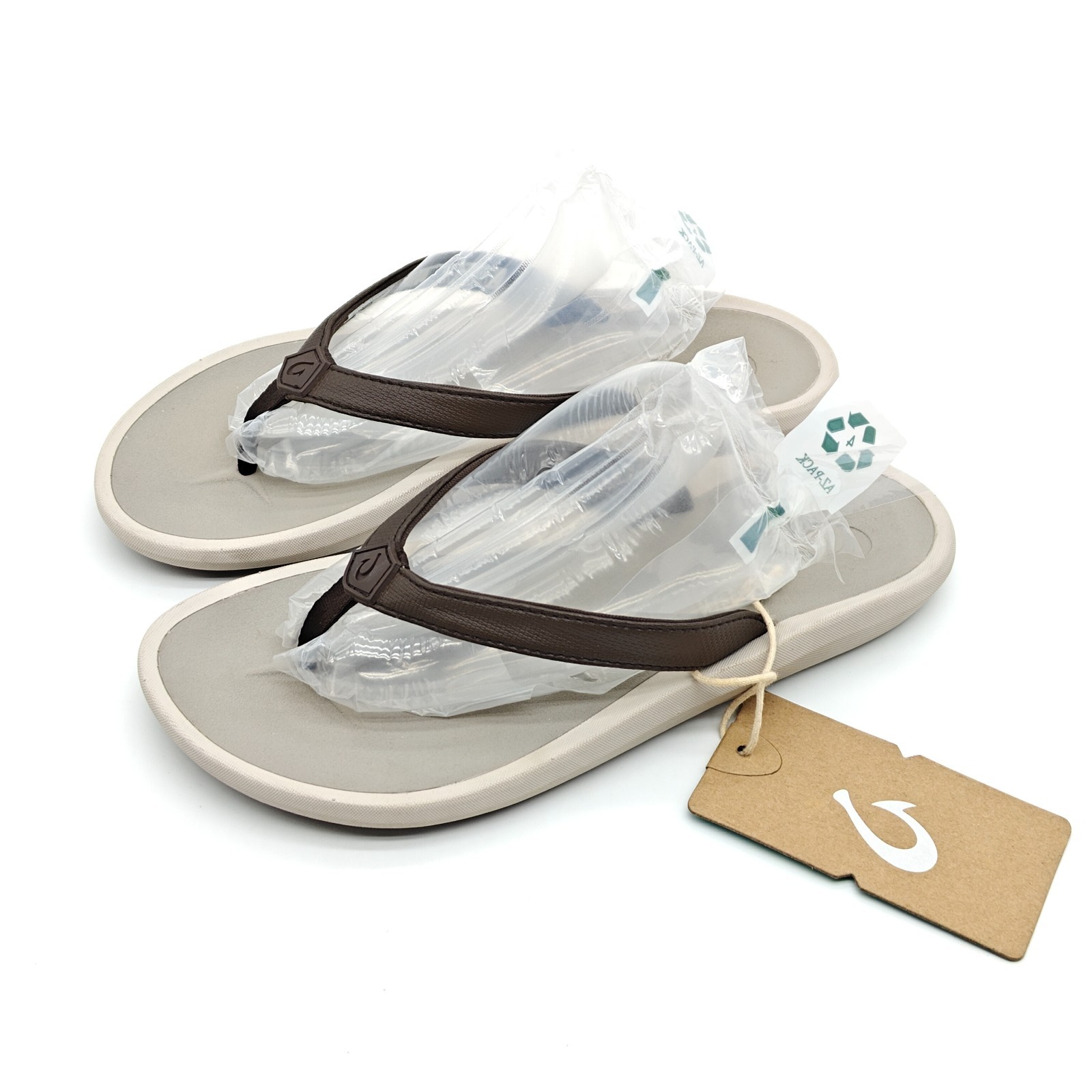 OluKai Ohana Pi'oe Womens Size 7 Brown Flip Flops 20443-48RL  