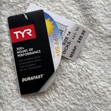 NWT Women's Size 14 TYR Durafast Elite Max Splice Control Fit Swimsuit Turquoise