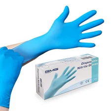 GMG SINCE1988 Disposable Nitrile Gloves, Powder-Free, Latex-Free Safety Glove fo