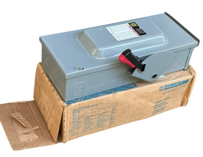 Square D H363RB 100A 600V 3P Safety Switch NEMA 3R Rainproof Square D H363RB