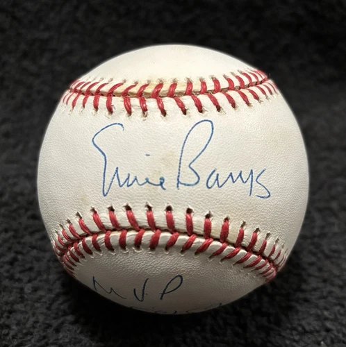 Ernie Banks 1958/59 MVP SIGNED Autographed VINTAGE ONL Baseball BECKETT COA