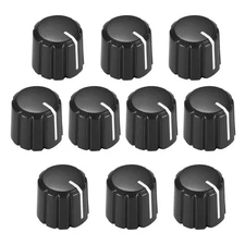 10 Pcs 4x6mm Potentiometer Control Knobs for Electric Guitar Volume Tone Black